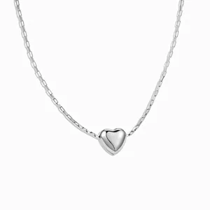 925 Sterling Silver Heart Pendant Necklace For Women Minimalist Dainty Clavicle Chain Gold Silver Plated Fashion Jewelry Gift