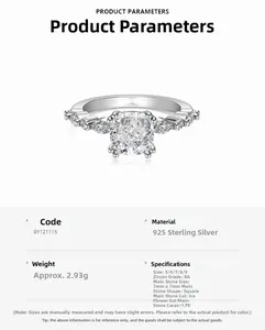 Macro detail of 925 sterling silver ring featuring a 7mm square ice-cut pink zircon