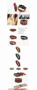 Detail eines Vintage-Lederarmbands aus Rindsleder mit Metallblatt und Druckknopf