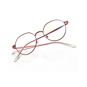 Retro small round metal sunglasses in rose gold finish for men and women