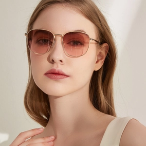 Retro Square Metal Frame Sunglasses For Women Men UV400 Protection Fashion Cycling Driving Outdoor Eyewear