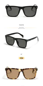 Detail of square oversized frames with silver wing metal hinges in black and tortoise finish