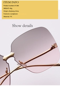 Vue macro des verres sans monture à dégradé rose et détails de la monture en métal doré