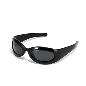 Lunettes de Soleil Rétro Ovales Y2K pour Femmes Hommes Monture PC Verres TAC Protection UV400 Hip Hop Streetwear Mode