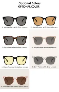 Selection of oversized square hip-hop sunglasses with studs in seven assorted colors