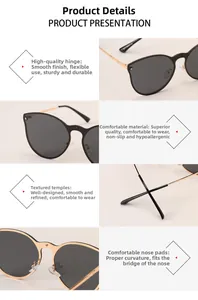 Detail view of cat eye sunglasses showing durable metal hinges and soft silicone nose pads