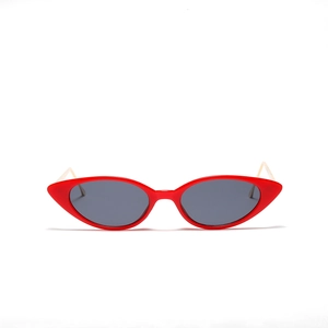 Lunettes de soleil œil de chat rétro rouges pour hommes et femmes avec verres gris foncé
