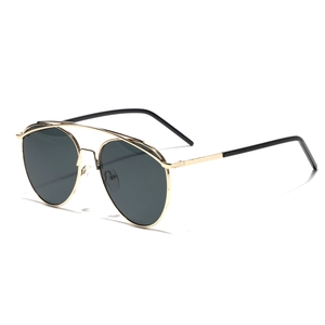 Vintage Metal Round Aviator Sunglasses For Men Women Double Beam Colorful Mirror Lens Fashion Outdoor Eyewear UV400 Protection