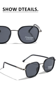Detail view of TR90 polarized sunglasses TR6014 with UV400 protection and metal temple
