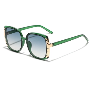 Vintage Oversized Square Sunglasses For Women Men Fashion Retro UV400 Protection Metal Decor PC Frame AC Lens Eyewear