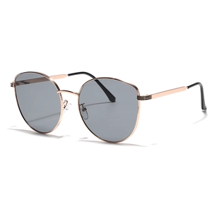 Vintage Metal Cat Eye Sunglasses For Women Men Fashion Large Frame UV400 Protection Retro Gradient Lens Trendy Eyewear