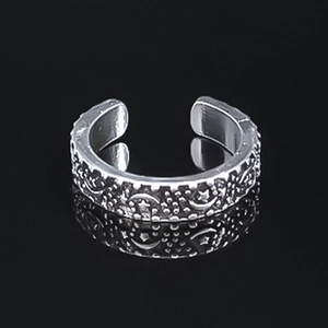 Bague Ouverte Vintage Relief Lune Étoile Pour Homme Femme Unisexe Alliage Réglable Style Bohème Bijoux Bague De Doigt