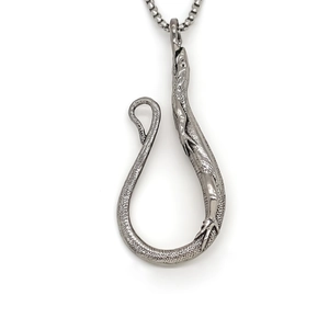 Collier pendentif lézard argent rétro avec chaîne carrée style punk street pour hommes