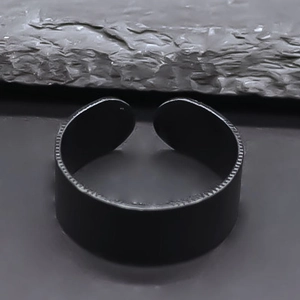 Minimalist Design Adjustable Alloy Open Ring For Men Women Hip Hop Street Style Matte Finish Finger Ring Jewelry Gift