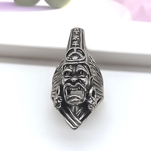 Men's vintage alloy ring featuring Chinese mythological relief and silver finish