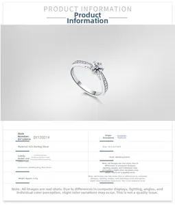 Detailansicht eines S925-Silberrings mit klassischer Sechs-Klauen-Fassung und Diamanten
