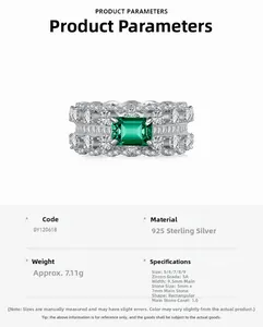 Macro detail of S925 sterling silver ring featuring a 1ct green zircon and double row pavé
