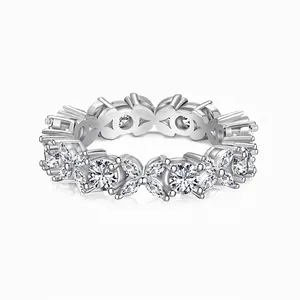 925 Sterling Silver Flower Zirconia Inlaid Ring French Vintage Style Elegant Finger Ring Fashion Jewelry For Women Daily Gift