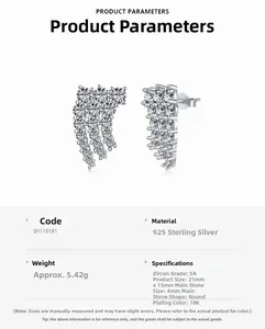 Details zu S925 Silber Flügel-Ohrringen mit Zirkonia-Besatz und technischen Daten