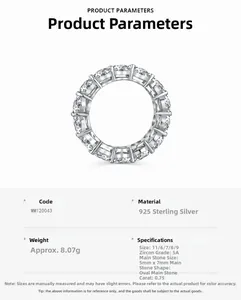 Détails de la bague en argent 925 avec oxyde de zirconium ovale de 5x7mm