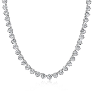 Collier tennis classique en argent 925 de 4 mm avec oxydes de zirconium étincelants