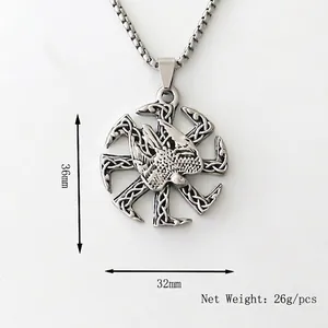 Antik-silberne Windmühlen-Anhänger Halskette mit Adler-Design für Herren und Damen