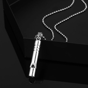 Collier Pendentif Sifflet Minimaliste Pour Hommes Femmes Unisexe Hip Hop Chaîne en Alliage Streetwear Bijoux de Mode Accessoires Cadeau Couleur Argent