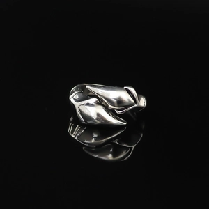 Retro Punk Alloy Animal Claw Open Ring For Men Women Hip Hop Adjustable Distressed Silver Finger Ring Jewelry