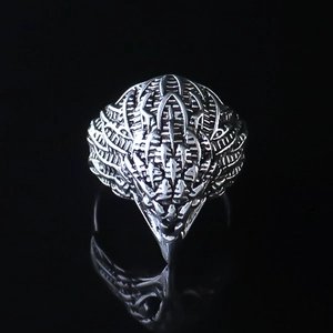 Vintage Eagle Head Open Ring For Men Punk Hip Hop Alloy Electroplated Adjustable Retro Animal Biker Finger Jewelry Gift