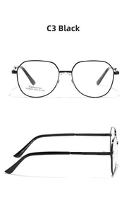 Detailed views of C3 Black polygon stainless steel frames showing size SA8628
