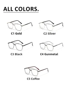 Detailed display of pilot metal glasses frames in gold silver black gunmetal and brown