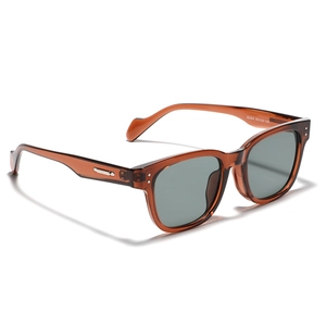 Lunettes de soleil carrées rétro écaillées avec verres gris foncé et rivets argentés