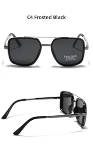 Detail view of matte black TR90 polarized sunglasses showing model TR6005 specifications