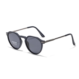 Retro small round polarized sunglasses with TR90 frame and UV400 protection lenses