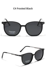 Detailed specs of matte black TR90 square polarized sunglasses with UV400 lens sticker