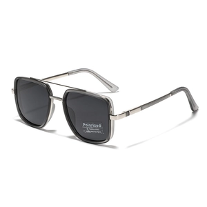 Oversized Square Polarized Sunglasses For Men Women TR90 Metal Double Bridge Frame UV400 Protection Driving Fishing Sun Glasses