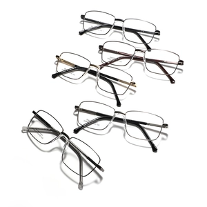 Classic rectangular stainless steel frames for men and women in five assorted colors
