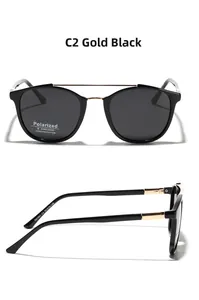 Détail des lunettes de soleil TR90 avec double pont et verres polarisés UV400