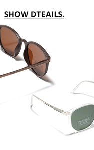 Detail showing polarized UV400 lenses and silver cross metal accents on temple hinges