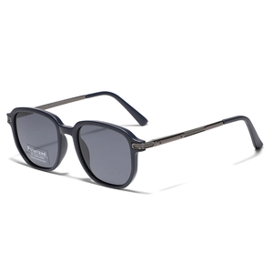 Lunettes de soleil polarisées rondes en TR90 avec protection UV400 et branches antidérapantes