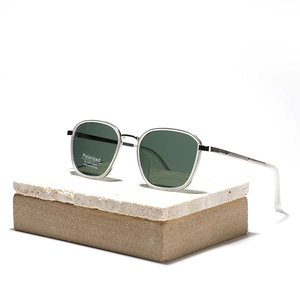 Vintage Square Frame Polarized Sunglasses For Men Women TR90 Metal Frame UV400 Protection Driving Fishing Outdoor Eyewear