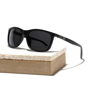 Fashion Square TR90 Polarized Sunglasses For Men Women Y2K Future Style Matte Black Blue Mercury Mirror Lens UV400 Eyewear