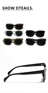 Detail view of TR90 square sunglasses frame with temple model number 30301 specifications