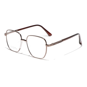 Montatura per Occhiali da Vista in Acciaio Inossidabile Quadrata Oversize per Donna Supporto per Miopia a Grande Montura Geometrica