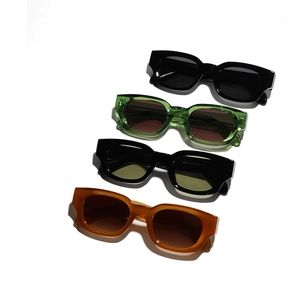 Retro Square Thick Frame Sunglasses For Women Men UV400 Protection Cat Eye Fashion Sunglasses Outdoor Beach Sun Eyewear