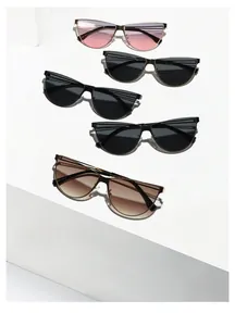 Detailed close-up of metal hollow temples and model engraving on cat eye sunglasses