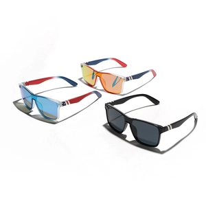 Square Frame Sports Sunglasses One-Piece Large Frame PC UV400 For Men Women Street Hip Hop Outdoor Cycling Fashion Eyewear