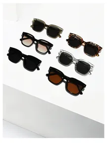 Multiple color variations of square oversized hip hop rivet sunglasses, model XG2326