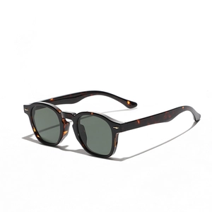 Vintage Round Sunglasses For Men Women Retro PC Frame UV400 Protection Fashion Eyewear Leopard Green Black Eyeglasses
