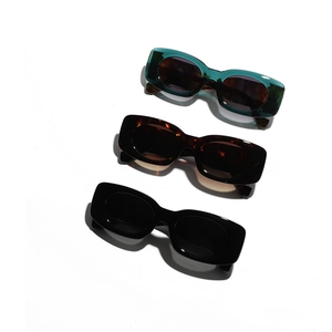 Retro Square Sunglasses Women Men PC Frame UV400 Protection Hip Hop Street Fashion Y2K Style Rectangle Thick Frame Glasses